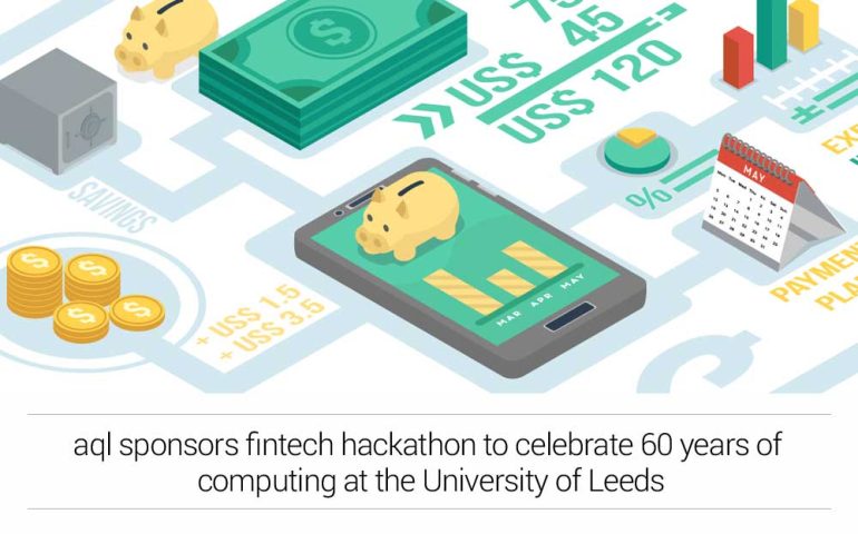 image: aql sponsors fintech hackathon at the University of Leeds