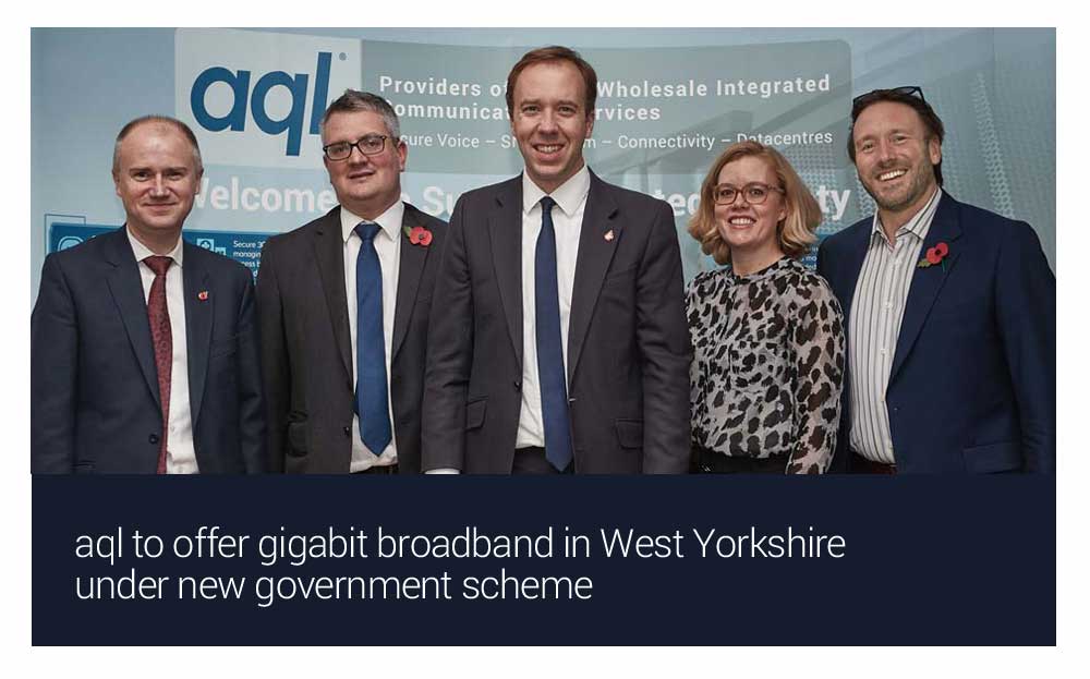 image: aql to offer gigabit broadband in West Yorkshire under new government scheme