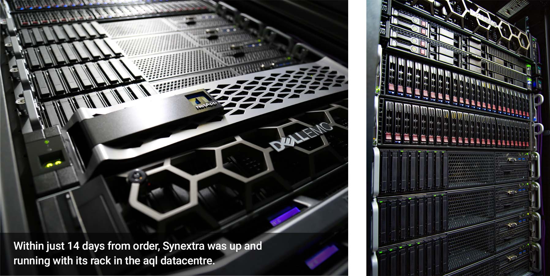 Synextra rack in the aql datacentre.